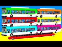 کارتون ماشین های رنگی : مسابقه اتوبوس سواری با السا , مرد عنکبوتی و هالک