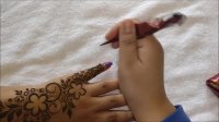 آموزش طراحی حنا روی دست قسمت 54