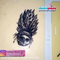 تمرین تاتو توسط هنرجویی از مشهد