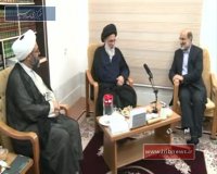 دیدار رئیس سازمان صدا وسیما با مراجع عظام تقلید