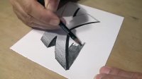 آموزش نقاشی سه بعدی حرف X