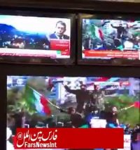 برافراشته شدن پرچم‌های سوریه و روسیه و ایران -  سوریه