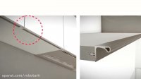 کابینت با دستگیره مخفی دارای یراق پروفیلی