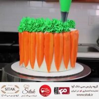 تزئین به شکل هویج بر روی کیک ( شرکت سی تاک )