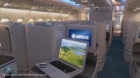 Inside the A380's cabin