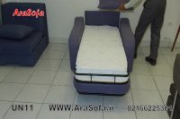 کاناپه مبل تختخواب شو (تخت شو) یک نفره با نشیمن یک نفره مدل   un11 آرا سوفا