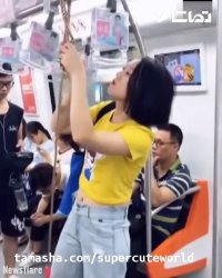 راه حل جالب شلوغی مترو