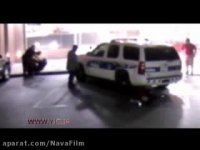 زیر گرفتن سه افسر پلیس به دست راننده دیوانه