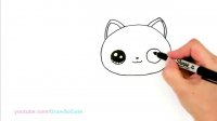نقاشی گربه کودکانه به روش ساده