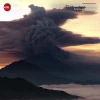 فعال شدن کوه آتشفشان در اندونزی