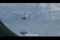 تعقیب هواپیمای وزیر دفاع روسیه توسط جنگنده اف18 ناتو