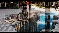 نقاشی سه بعدی خارق العاده وسط خیابان