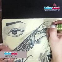 تمرین خالکوبی یکی از هنرجویان از انزلی