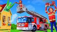 کلیپ ماشین بازی کودکانه آتش نشانی و یادگیری نکات امنیتی