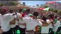 جشن بازیکنان پرتغال در لیسبون