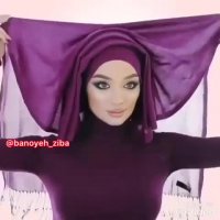 اموزش بستن روسری به‌روش توربان@banoyeh_ziba 1234567890