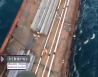 نجات یک ملوان هندی توسط بالگرد نیروی دریایی ارتش