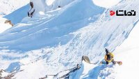 اسکی روی برف از ارتفاعات بلند کوه