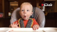 واکنشی دیدنی پسر کوچولو به غذا