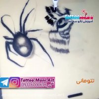 تاتو ببر و عنکبوت توسط هنرجویی از تهران