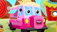 کارتون ماشین ها : ماشین بزرگ و صورتی بستنی فروشی