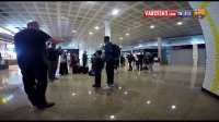 ورود بازیکنان بارسلونا به شهر منچستر