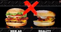 تبلیغات غذا های فست فودی در  مقابل واقعیت !