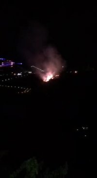 آتش سوزی در بام تهران