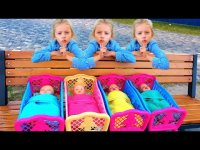 برنامه کودک دخترانه پولینا و نی نی کوچولوها در زمین بازی