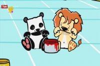 مهد کودک خانم زرافه - نقاشی با دست