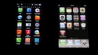 Samsung S8500 AMOLED display compared to iPhone 3G