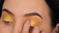 چشم طلایی آموزش آرایش طلایی زیبا