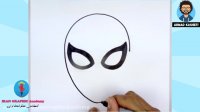 آموزش نقاشی کودکان : طراحی چهره مرد عنکبوتی #آموزش نقاشی کودکان.نقاشی چهره