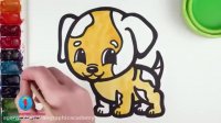 آموزش نقاشی کودکانه #نقاشی با آبرنگ #نقاشی سگ گوچولو ناز