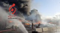 تصاویر دیگری از آتش سوزی داخل شرکت بهنوش