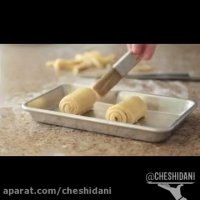 کروسان دارچینی با برنامه ساده اما خوشمزه