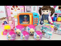 اسباب بازی آشپزی مایکروفر + تخم مرغ شانسی : بازی دخترانه عروسک و نی نی کوچولو