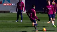 آخرین تمرین بارسلونا قبل بازی با خیخون