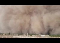 هجوم طوفان شن به شهر فهرج کرمان