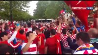 جشن و پایکوبی هواداران کرواسی به همراه هواداران ترکیه