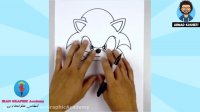 آموزش نقاشی کودکان : نقاشی و طراحی سونیک Sonic 2020 و رنگ آمیزی #آموزش نقاشی